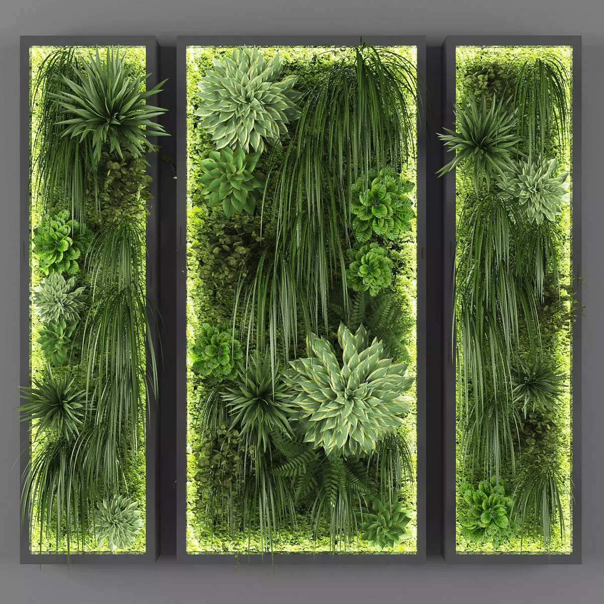 Vertical garden 46 Low-poly 3D model_0