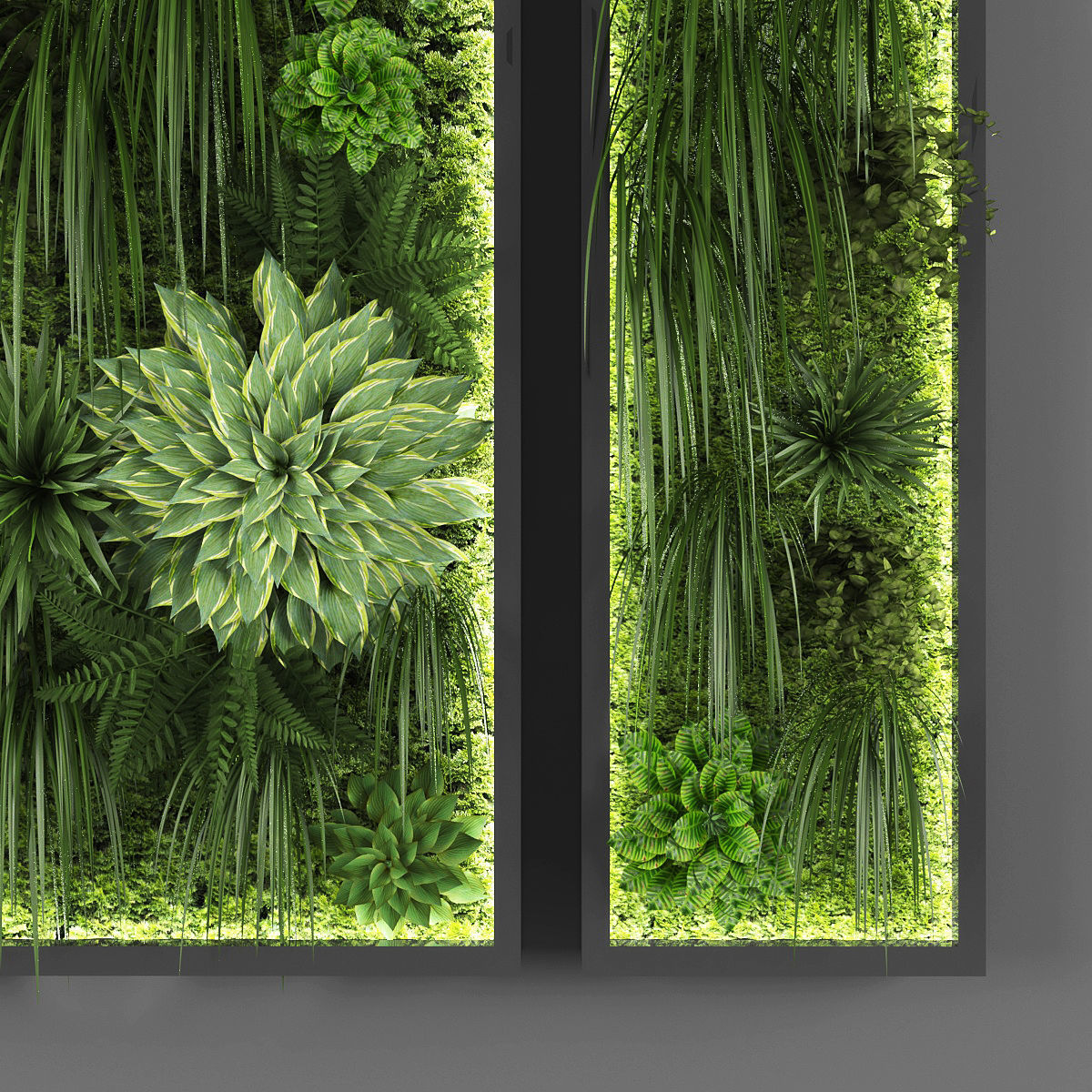 Vertical garden 46 Low-poly 3D model_1