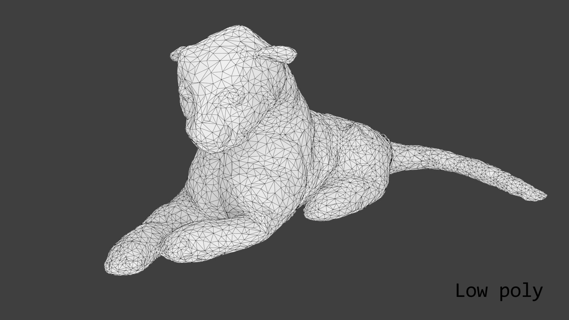 Jaguar toy Low-poly 3D model_25