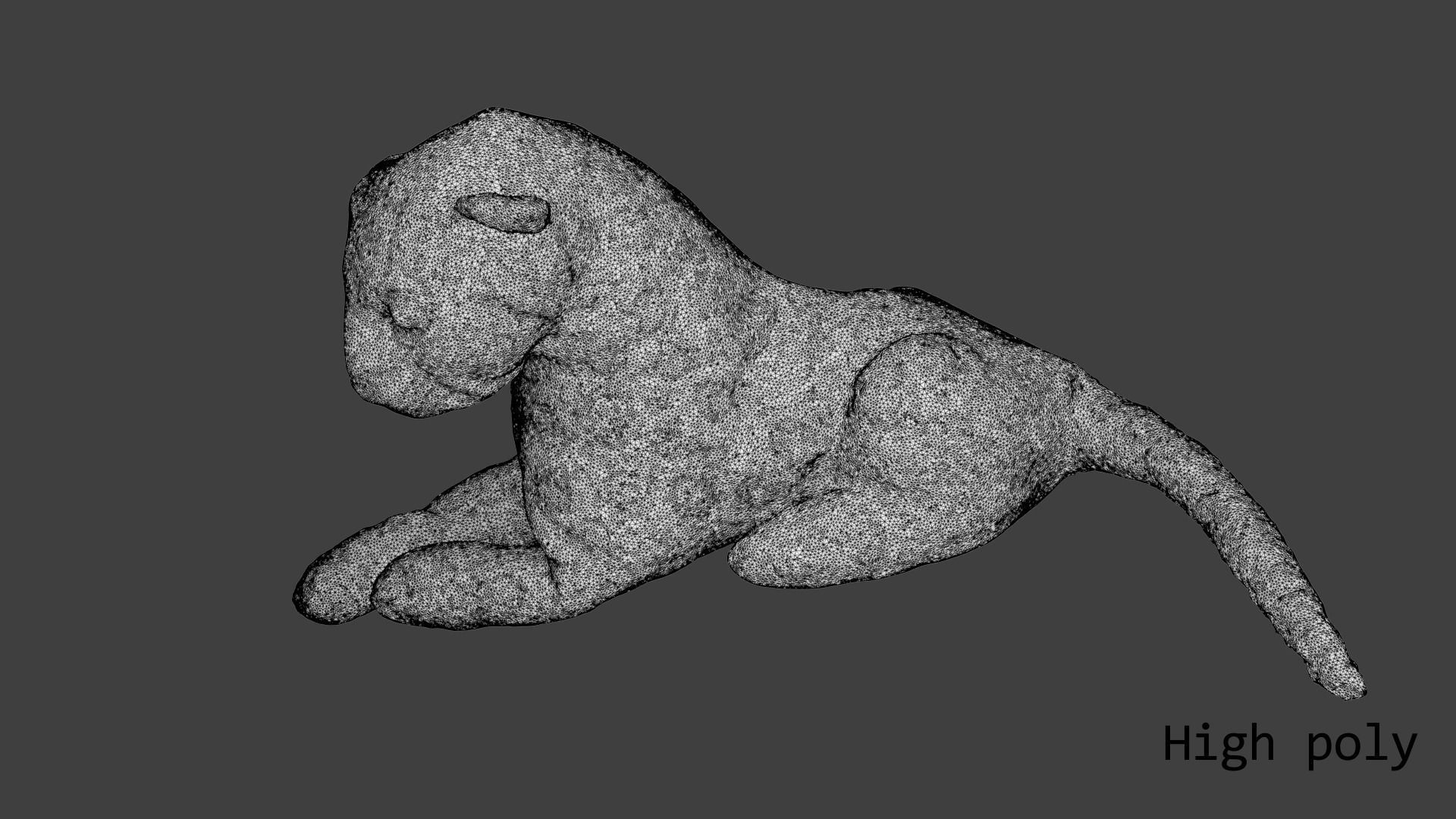 Jaguar toy Low-poly 3D model_23