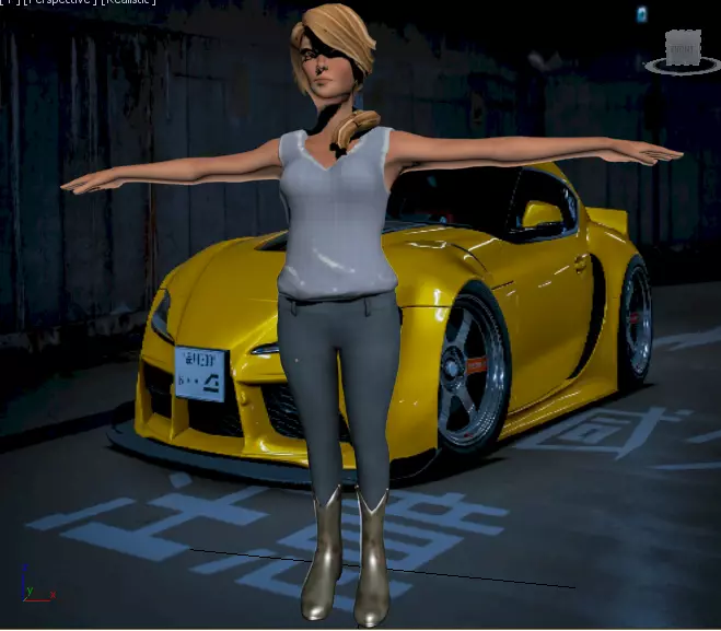beautiful hot woman girl lady 3D model