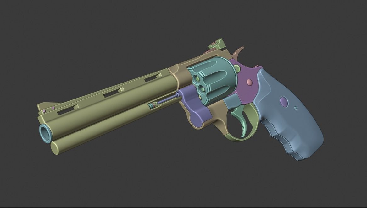 Colt Python Variant - Hpoly  3D model_1