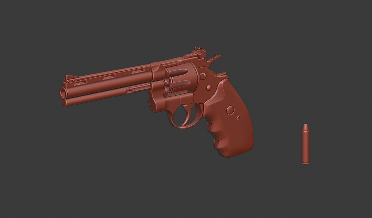 Colt Python Variant - Hpoly  3D model_3