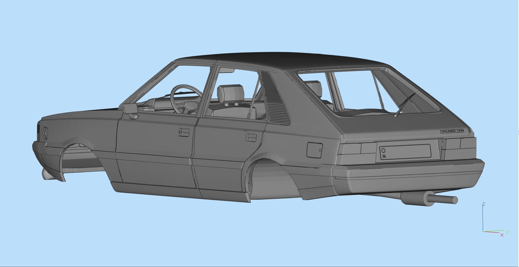 FSO Polonez 1500 borewicz Printable Body 3D model print model 3D print model_1