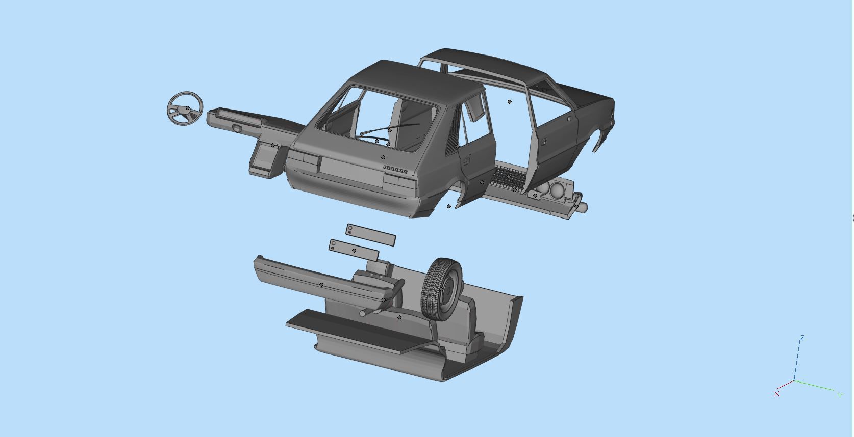 FSO Polonez 1500 borewicz Printable Body 3D model print model 3D print model_14