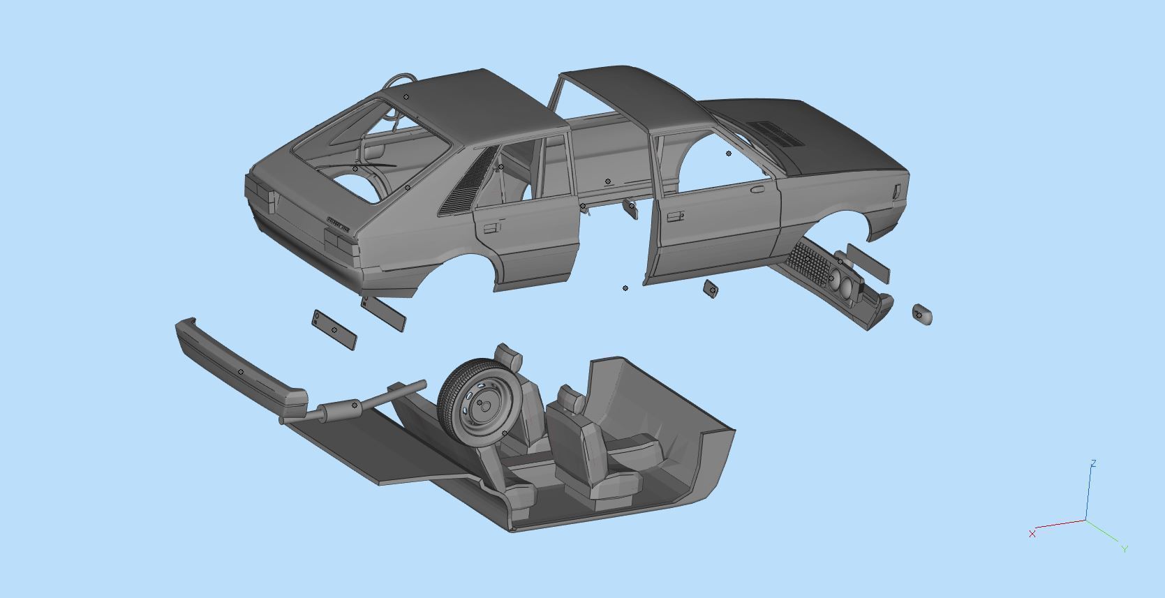 FSO Polonez 1500 borewicz Printable Body 3D model print model 3D print model_13