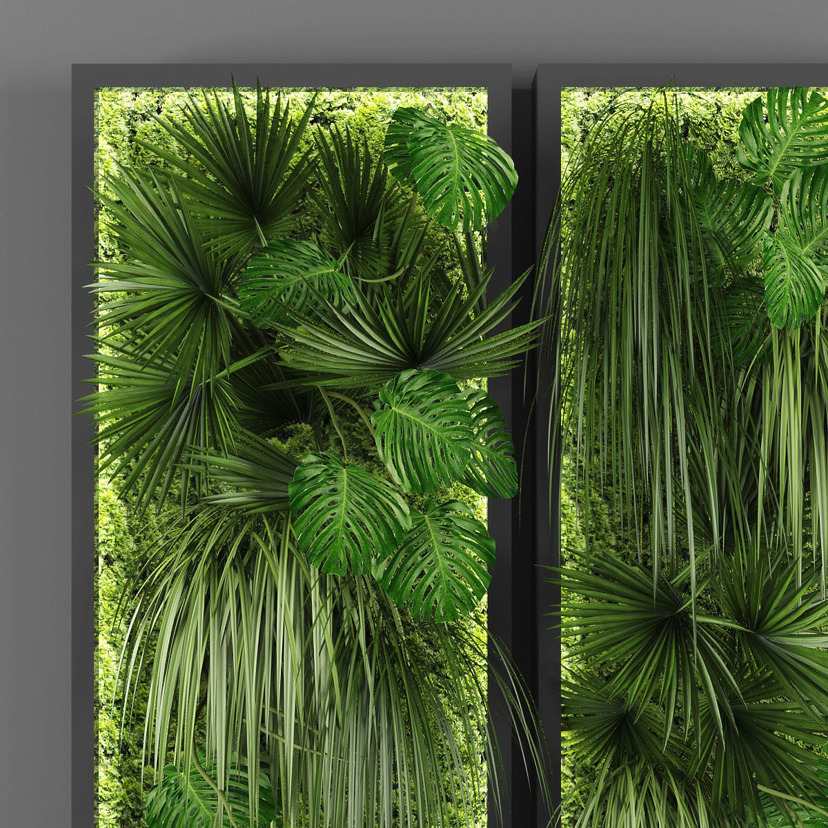 Vertical garden 48 Low-poly 3D model_1