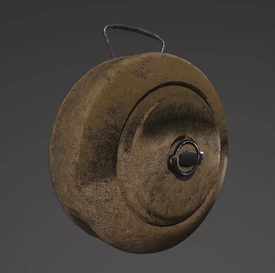 m15 landmine Low-poly 3D model_0