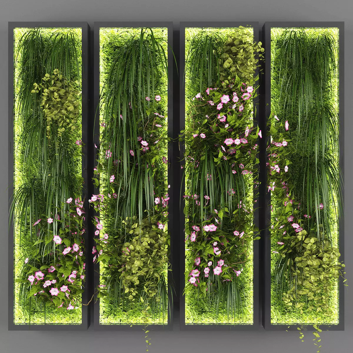 Vertical garden 49 Low-poly 3D model_0