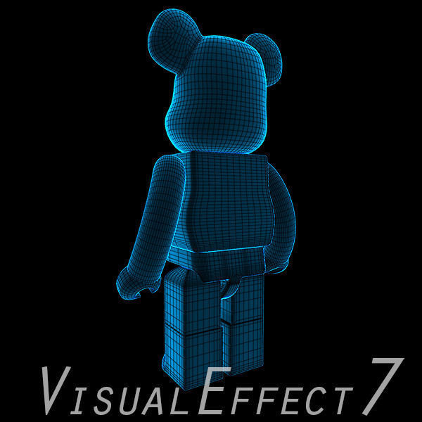 Blue Xray Bear Brick 3D model_4