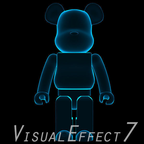 Blue Xray Bear Brick 3D model_1