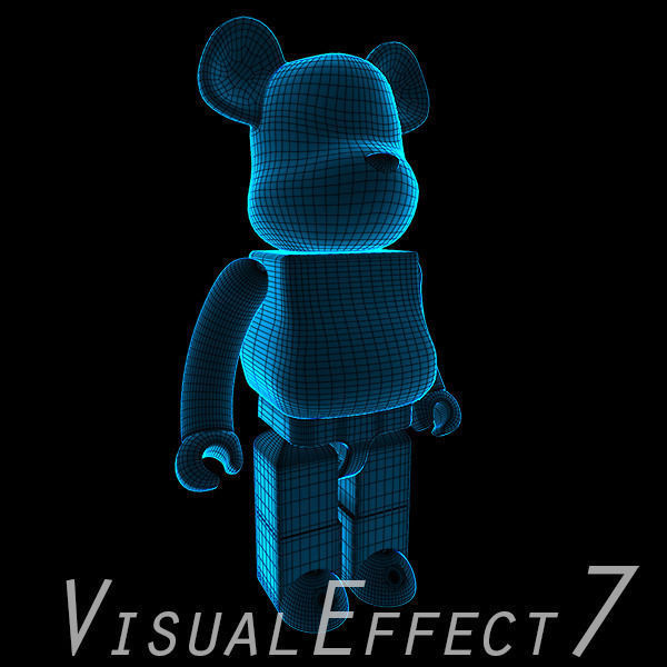 Blue Xray Bear Brick 3D model_5