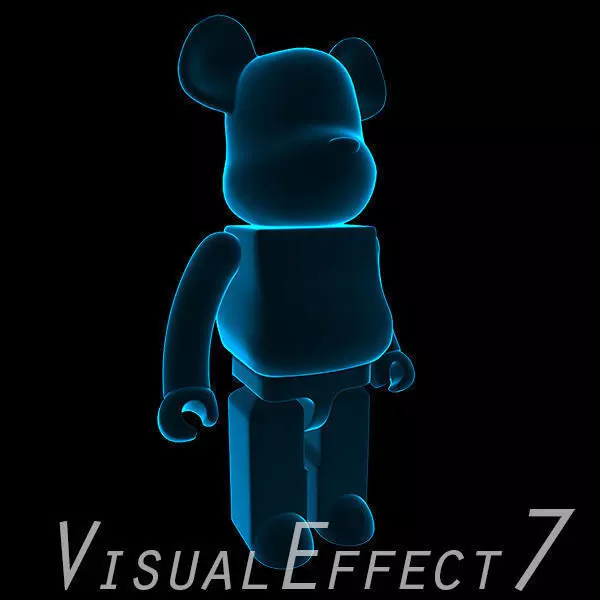 Blue Xray Bear Brick 3D model_0