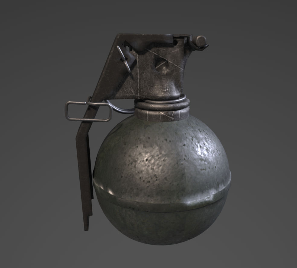 m69 grenade Low-poly 3D model_2