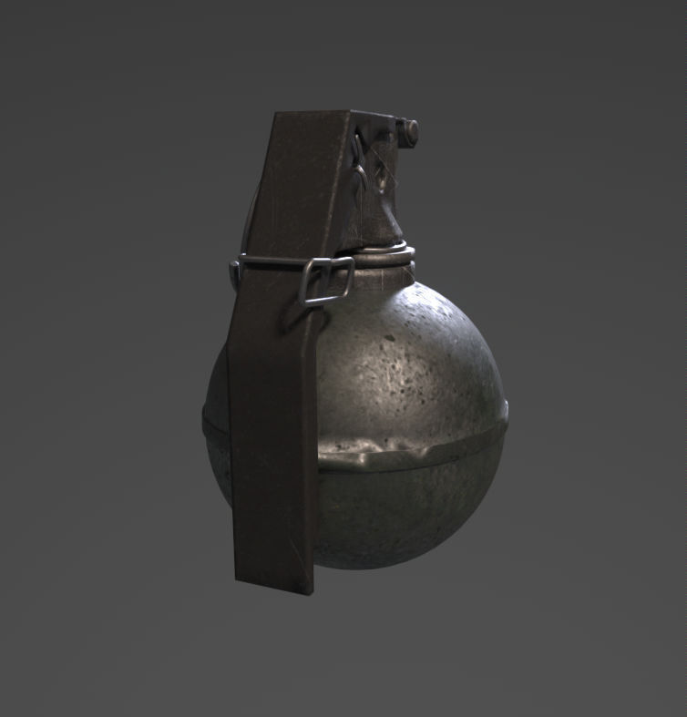 m69 grenade Low-poly 3D model_6