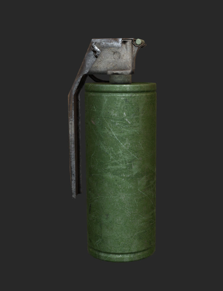 smoke grenade Low-poly 3D model_5