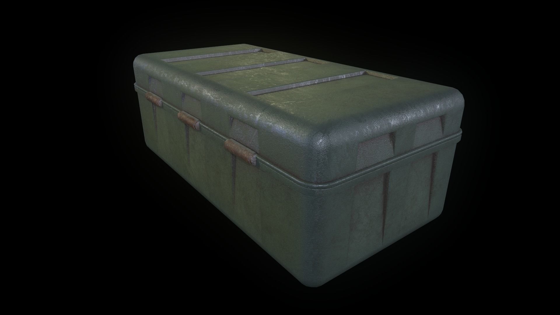 Military box Low-poly 3D model_6