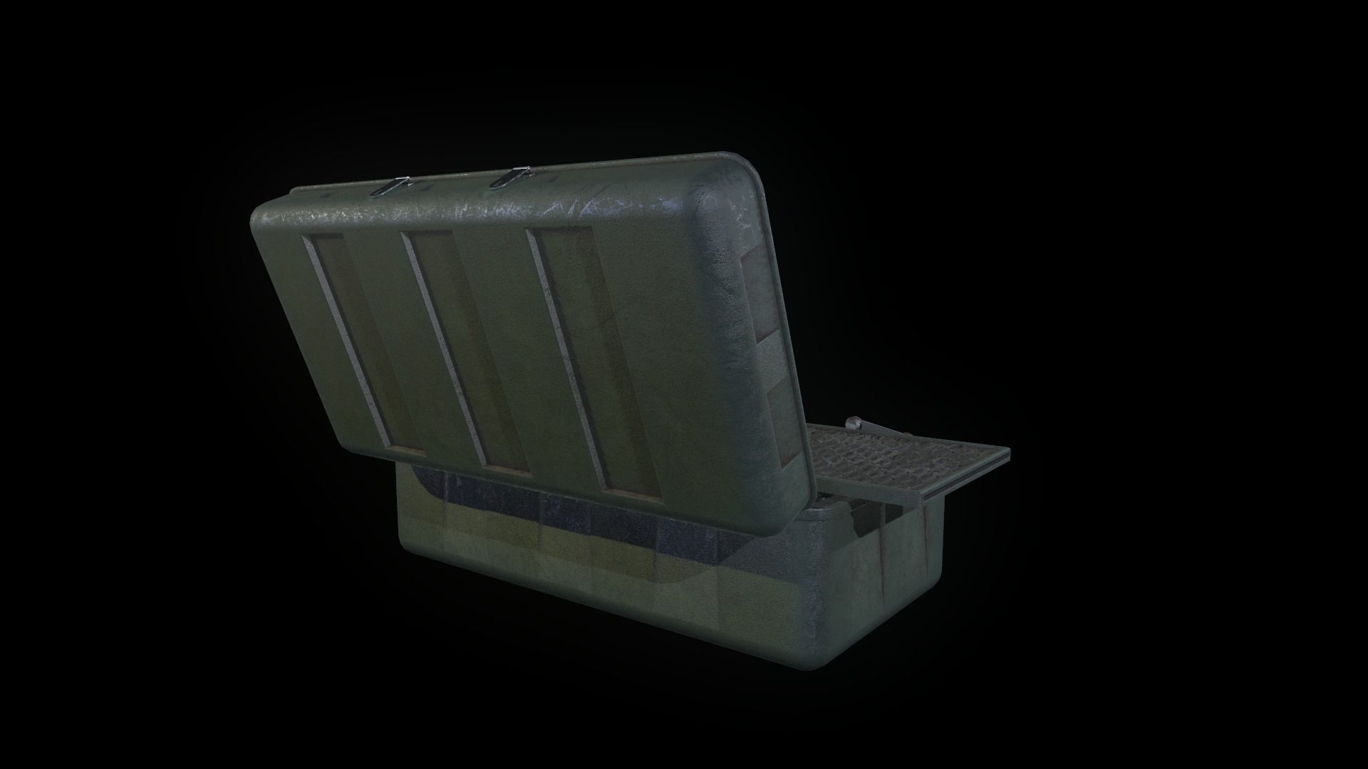 Military box Low-poly 3D model_4