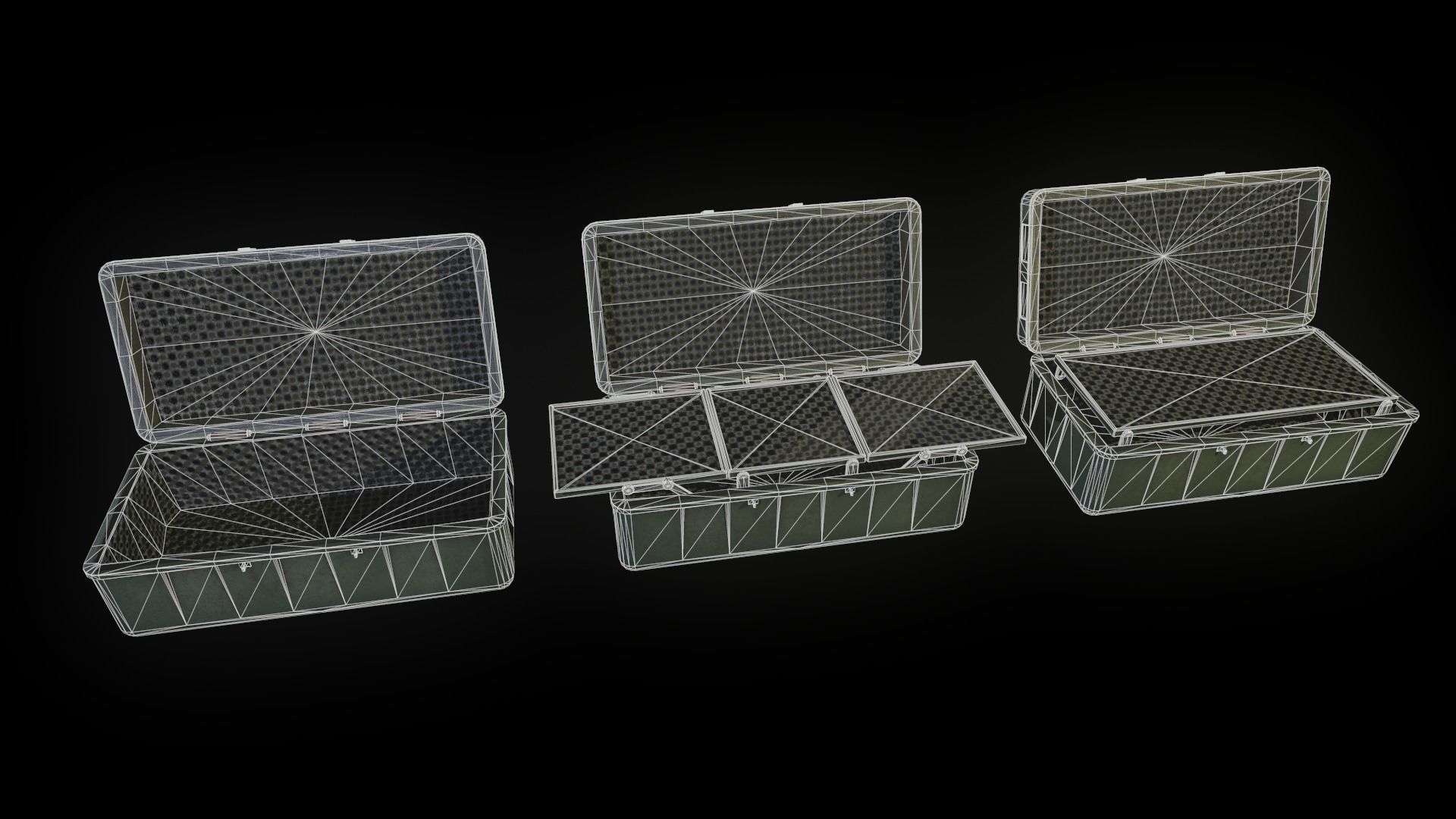 Military box Low-poly 3D model_2