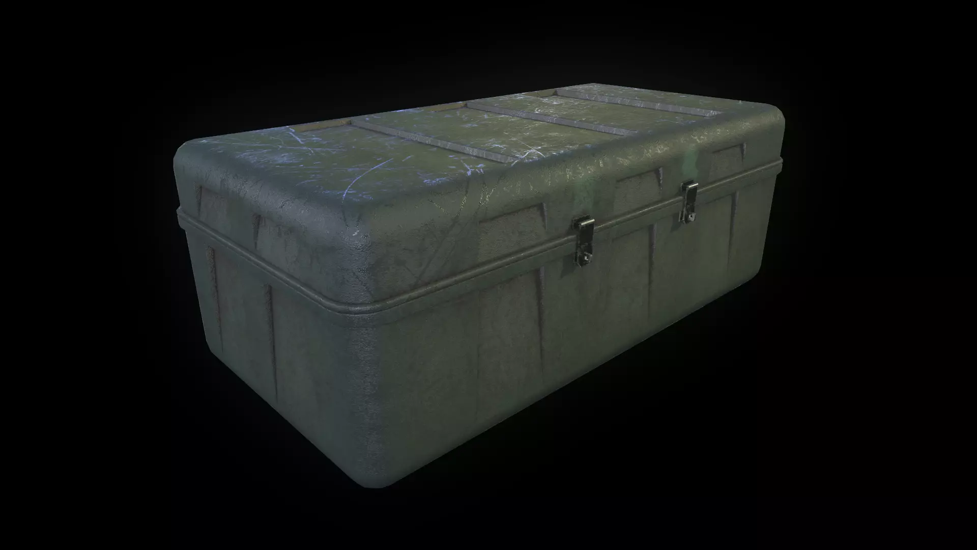 Military box Low-poly 3D model_0