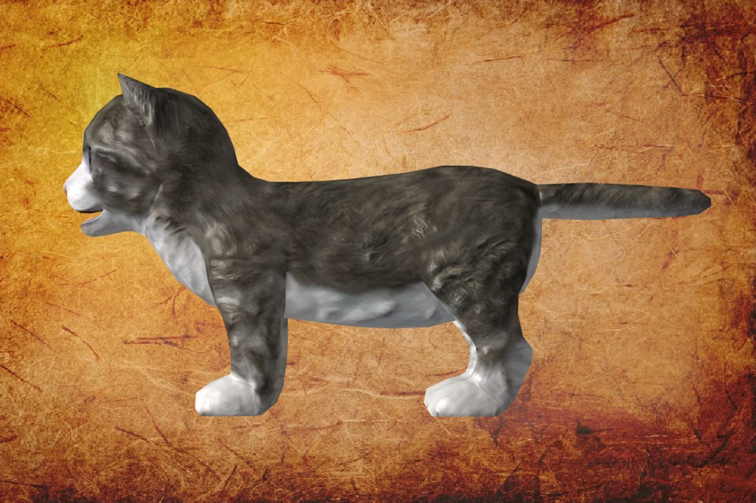 3D model Animal 59 Baby Cat Game ready VR / AR / low