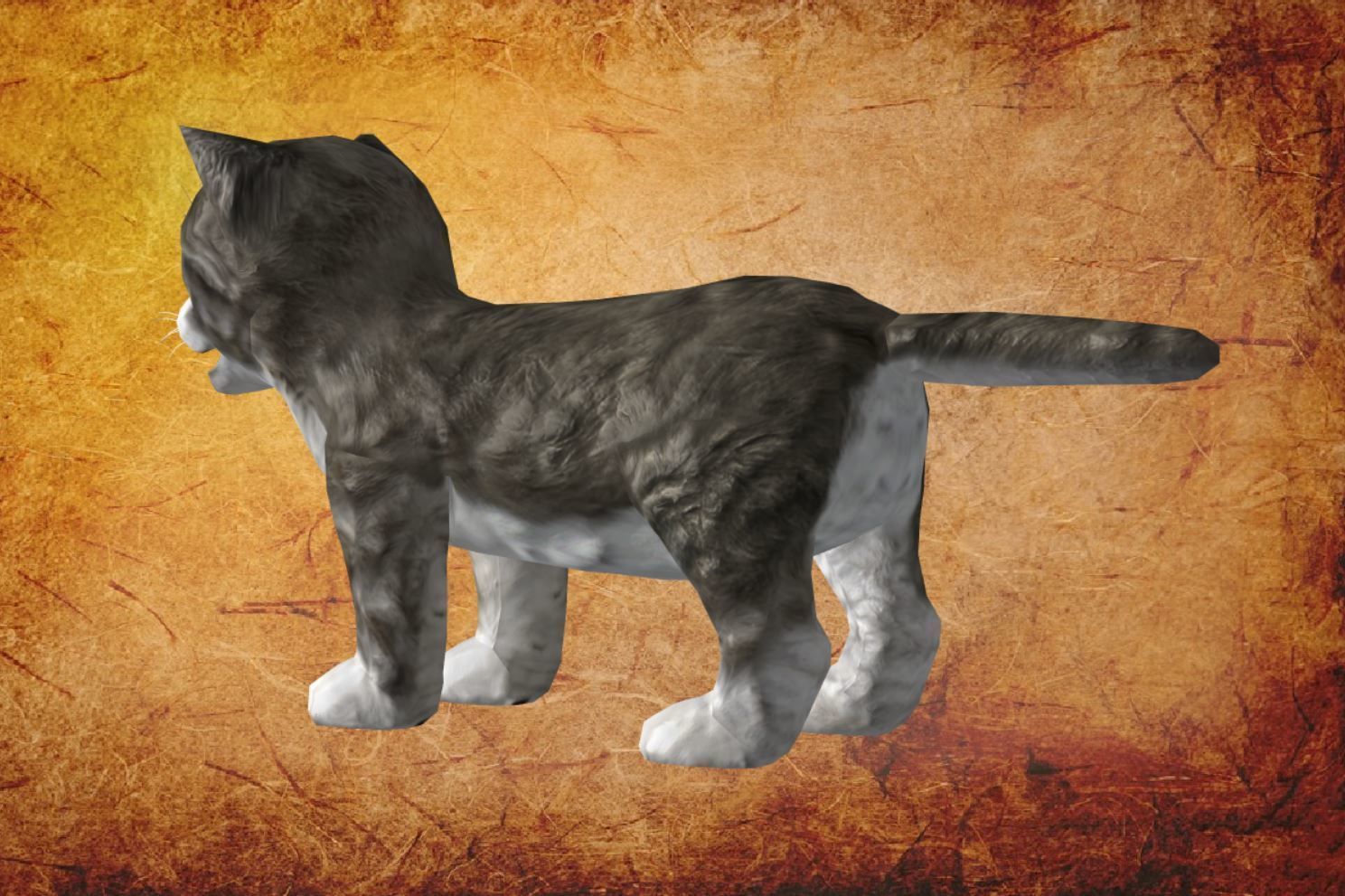 3D model Animal 59 Baby Cat Game ready VR / AR / low