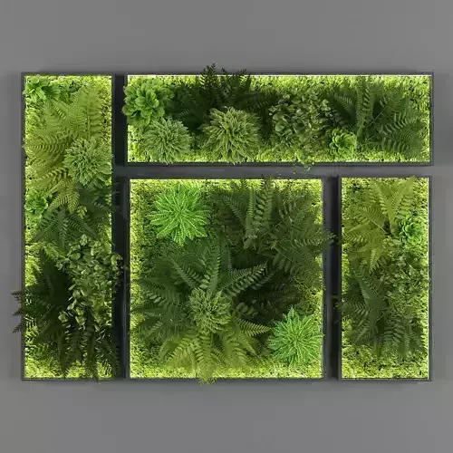 Vertical garden 52 Low-poly 3D model