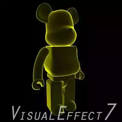 Yellow Xray Bear Brick 3D model