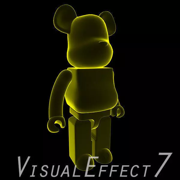 Yellow Xray Bear Brick 3D model_0