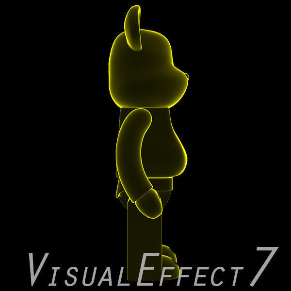 Yellow Xray Bear Brick 3D model_2