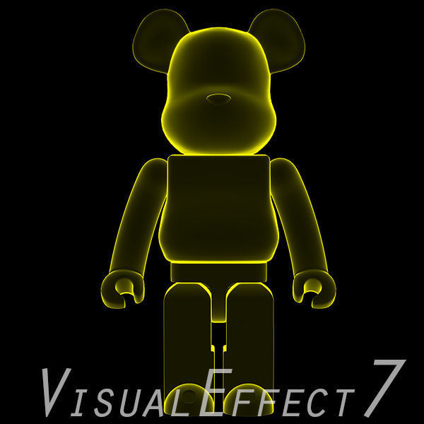 Yellow Xray Bear Brick 3D model_4