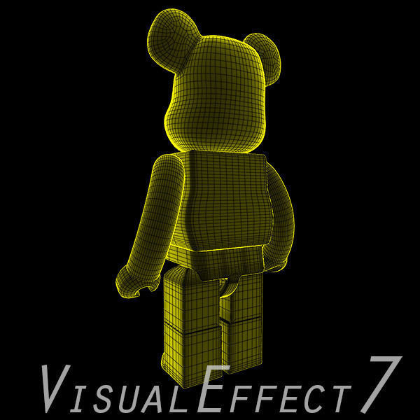 Yellow Xray Bear Brick 3D model_5