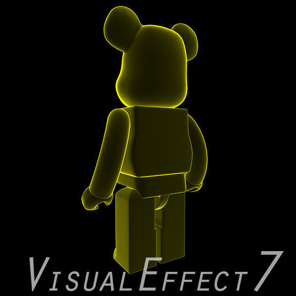 Yellow Xray Bear Brick 3D model_3