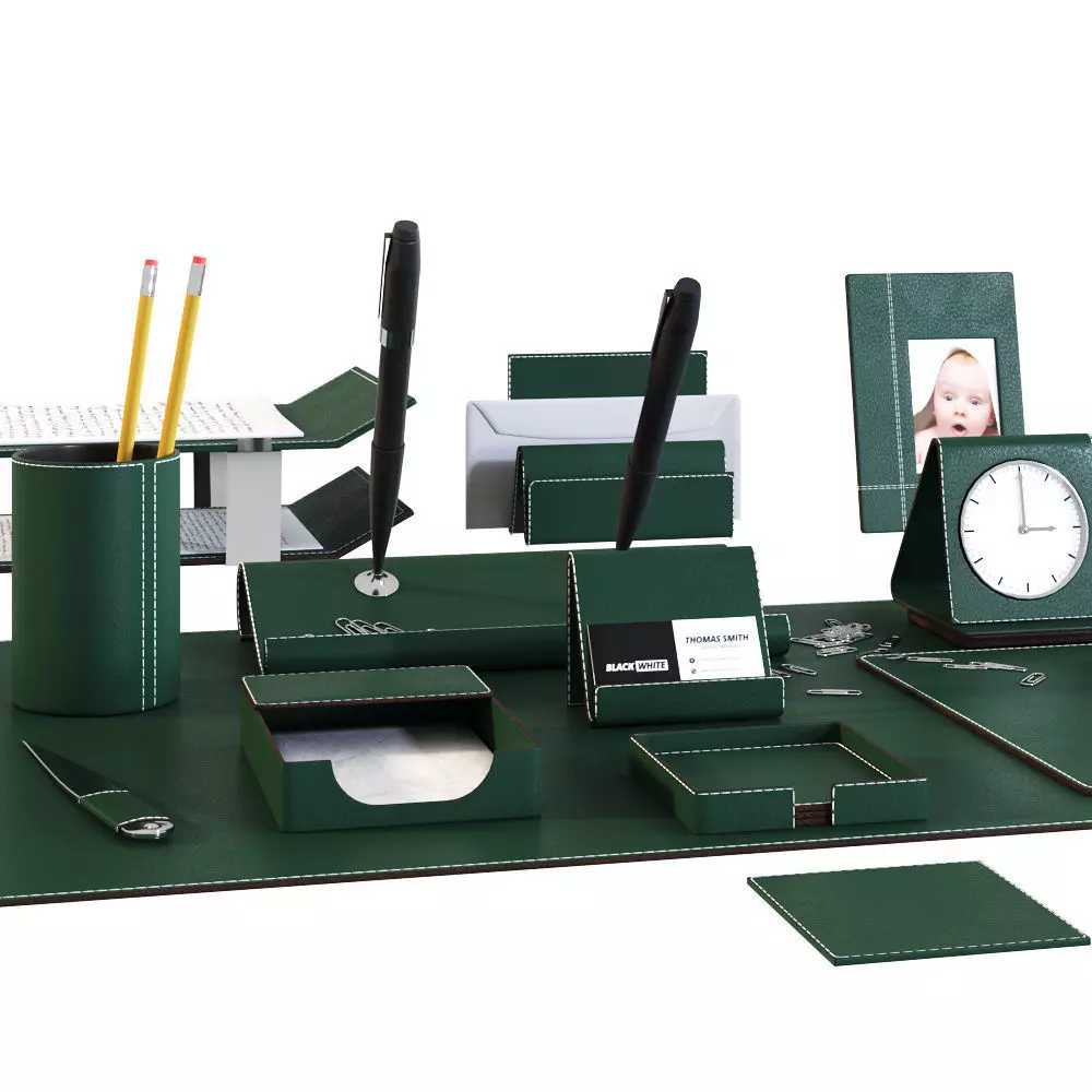 Desk Set for Executive  Director 3D model_0
