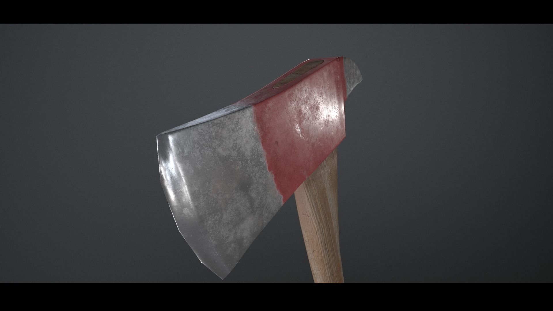 Fire axe Low-poly 3D model_1