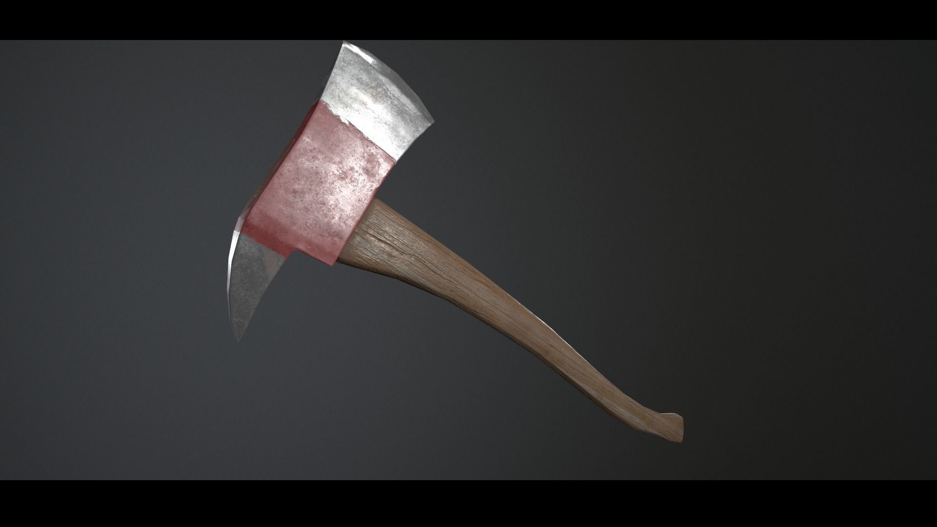 Fire axe Low-poly 3D model_4