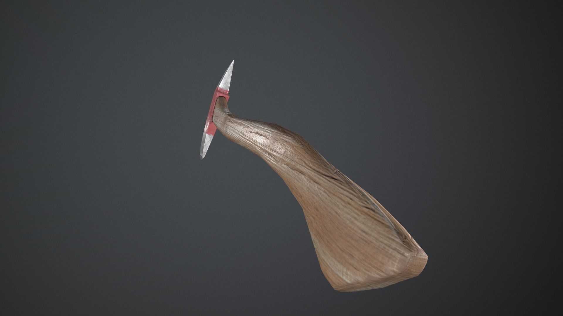 Fire axe Low-poly 3D model_7