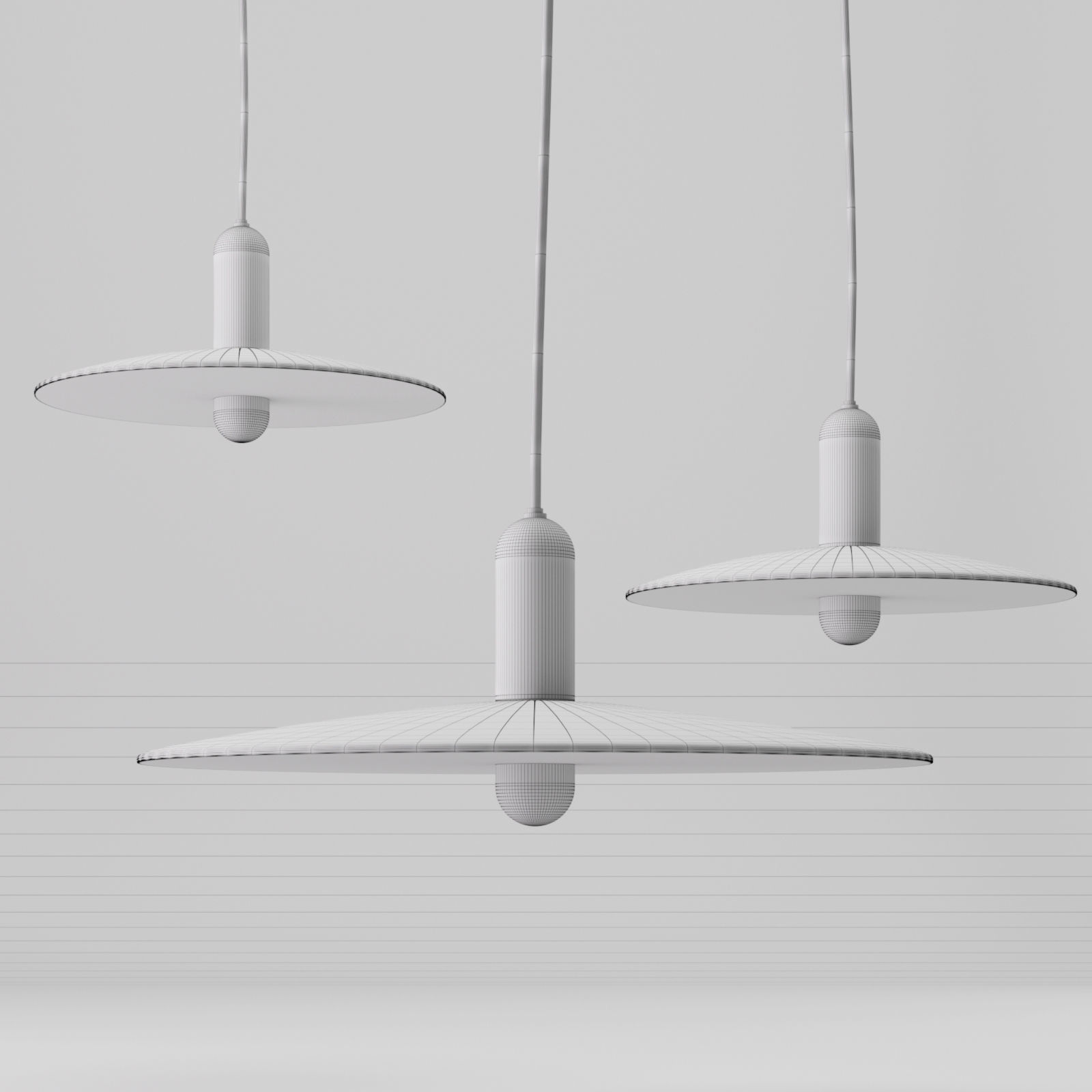 Lu and Stone Lamp by Woud 3D model_7