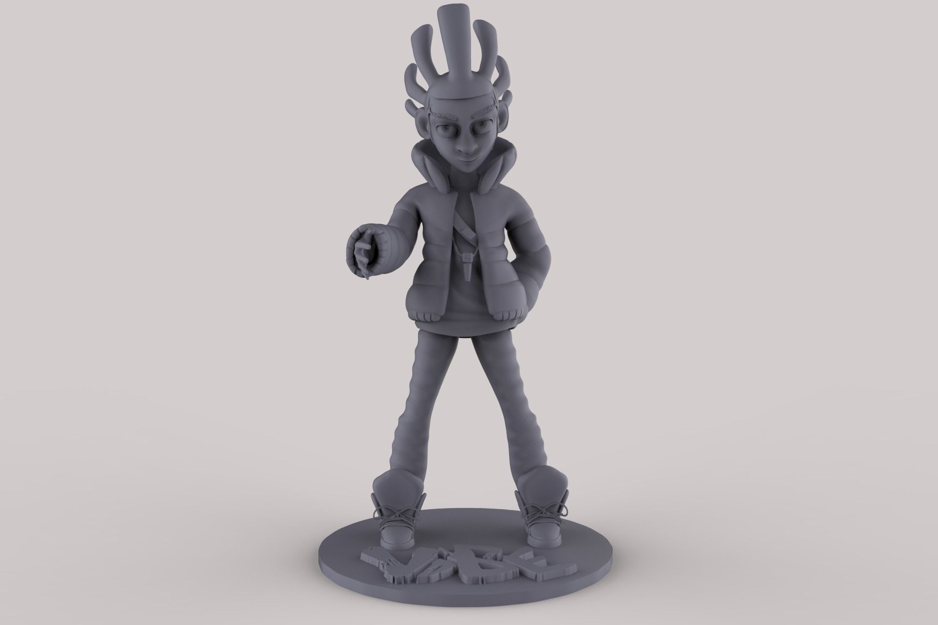 Baron Bones 3D Printable figurine  3D print model_0