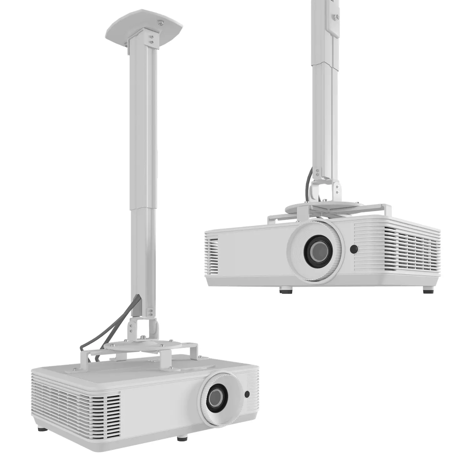 Projector two projectors Low-poly 3D model_0