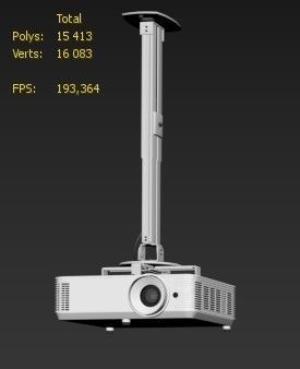 Projector two projectors Low-poly 3D model_7