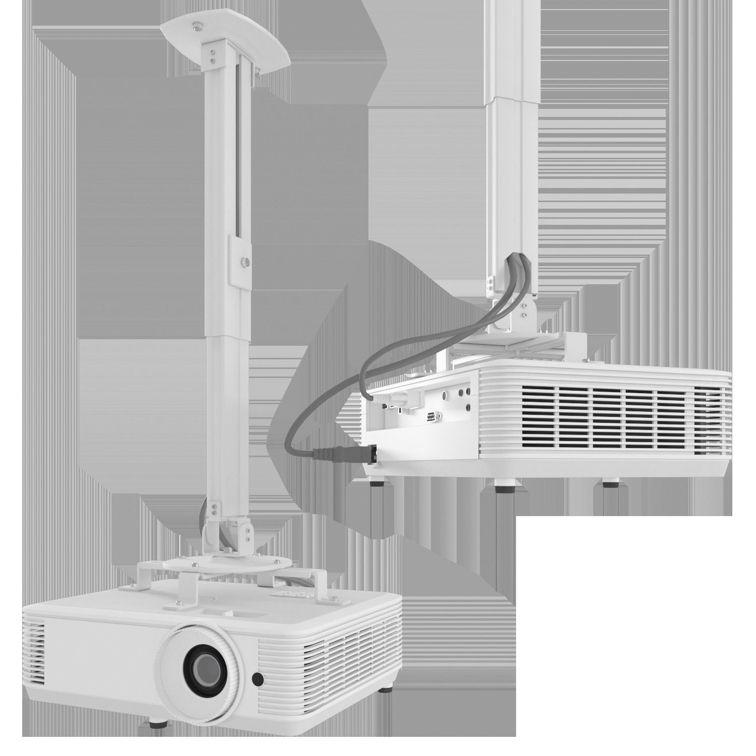 Projector two projectors Low-poly 3D model_6