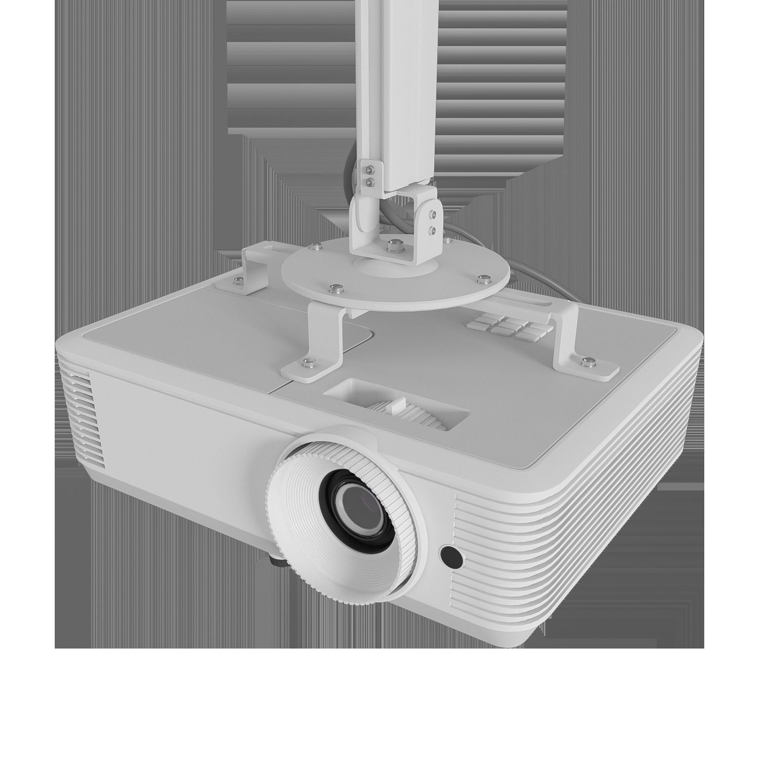 Projector two projectors Low-poly 3D model_4