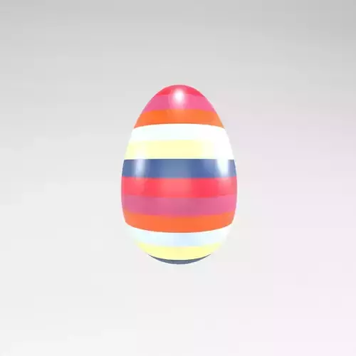Easter Egg v1 001 Low-poly 3D model