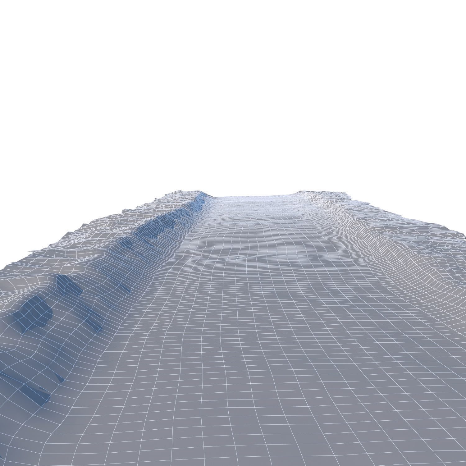 Snow-covered sidewalk 3D model_8