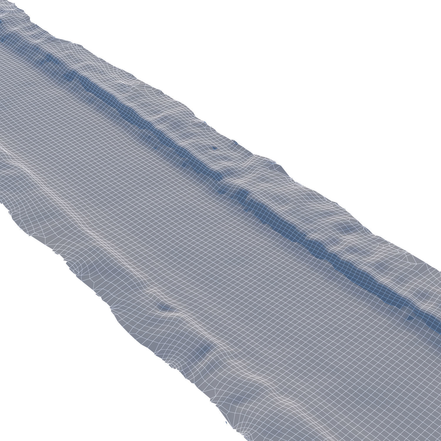 Snow-covered sidewalk 3D model_7