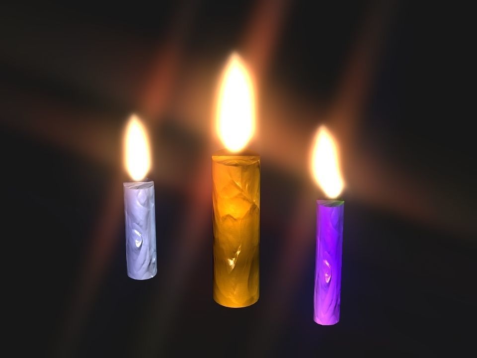 Little torch rigged Low-poly 3D model_18