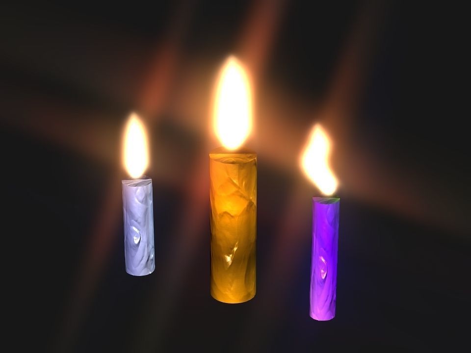 Little torch rigged Low-poly 3D model_16