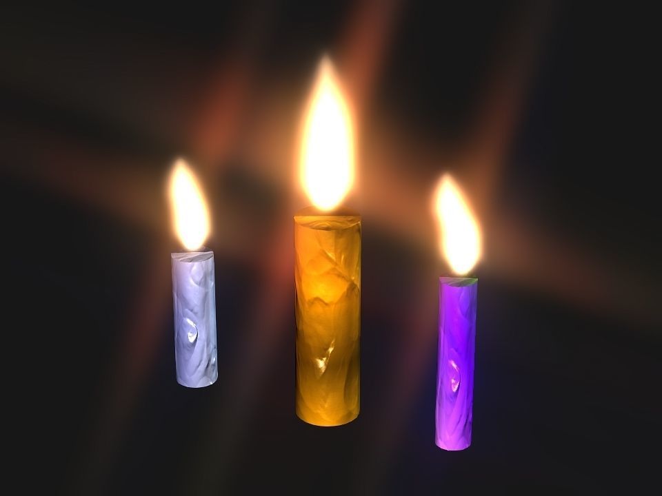 Little torch rigged Low-poly 3D model_24