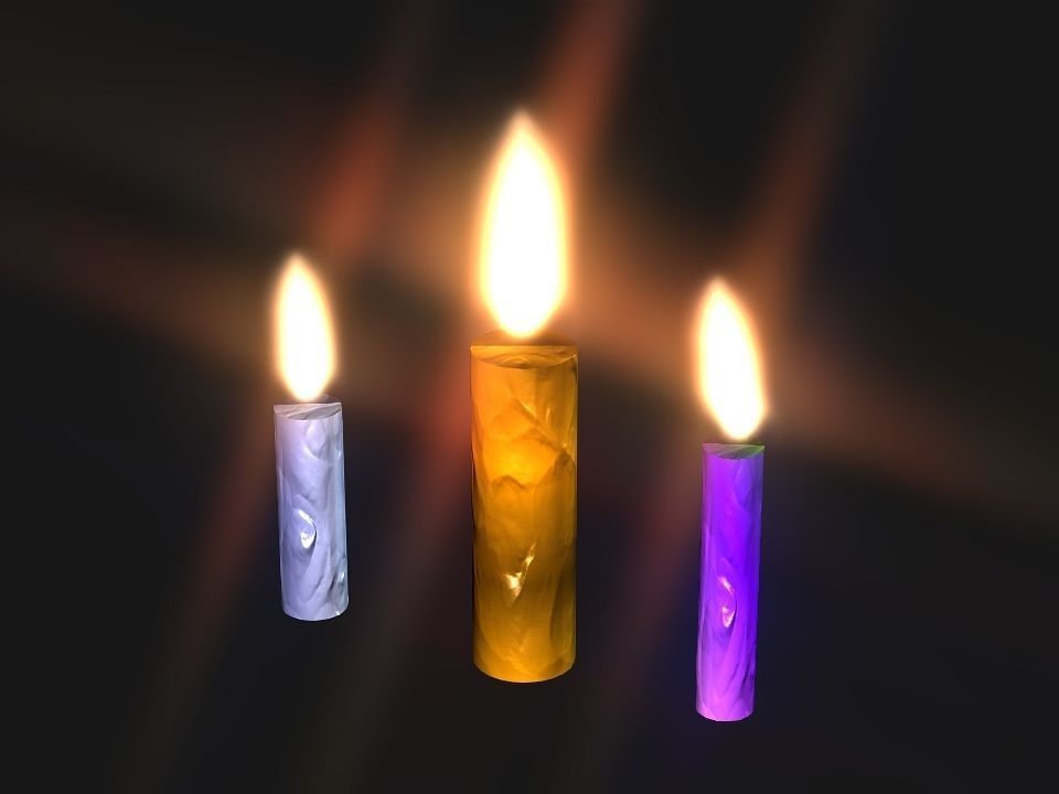 Little torch rigged Low-poly 3D model_19